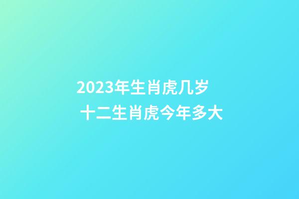 2023年生肖虎几岁 十二生肖虎今年多大
